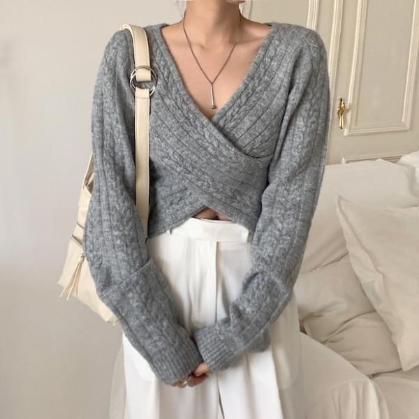 women's sweaters cross womens knit cropped sweater lazy lady winter clothes women 2021, White;black
women's sweaters cross womens knit cropped sweater lazy lady winter clothes women 2021, White;black
