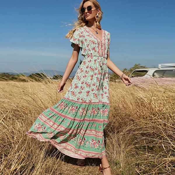 new v-neck short sleeve summer dress floral printed bohemian maxi dresses casual beach women clothing 2021 female vestidos 5qnn, Black;gray
new v-neck short sleeve summer dress floral printed bohemian maxi dresses casual beach women clothing 2021 female vestidos 5qnn, Black;gray