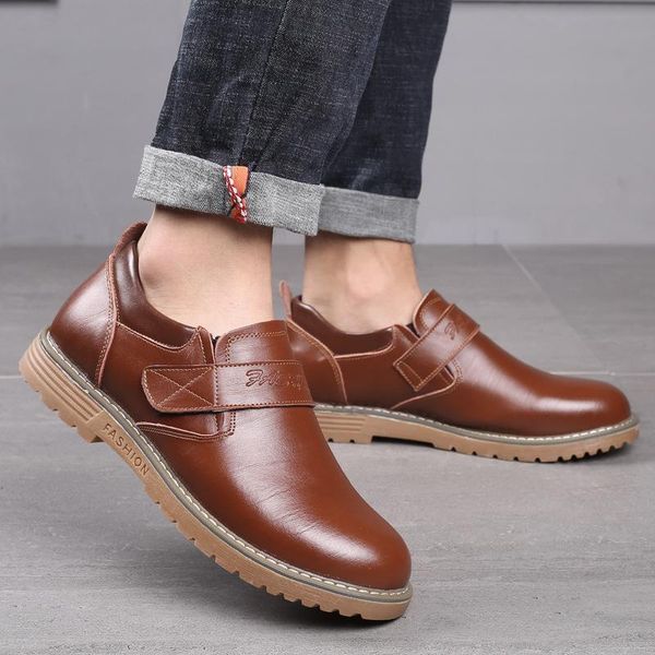 dress shoes boots men's low-cut leather tide 2021 tooling all-match short men, Black 
dress shoes boots men's low-cut leather tide 2021 tooling all-match short men, Black