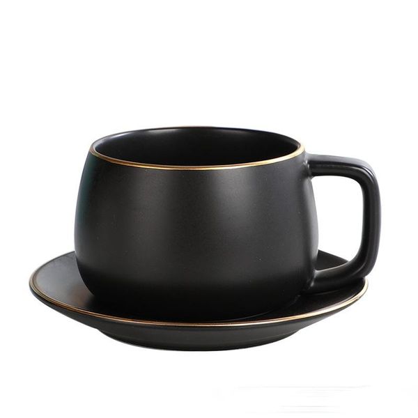 cups & saucers ceramic coffee cup and saucer black pigmented porcelain tea set with stainless steel 304 spoon
cups & saucers ceramic coffee cup and saucer black pigmented porcelain tea set with stainless steel 304 spoon