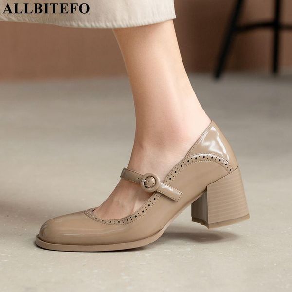dress shoes allbitefo fashion retro genuine leather thick heels women brand high heel autumn /spring party, Black
dress shoes allbitefo fashion retro genuine leather thick heels women brand high heel autumn /spring party, Black