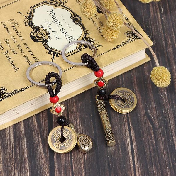 keychains handmade rope lucky feng shui hanging jewelry ancient five emperors coins car key chain vintage brass money bag keychain pendant, Silver
keychains handmade rope lucky feng shui hanging jewelry ancient five emperors coins car key chain vintage brass money bag keychain pendant, Silver