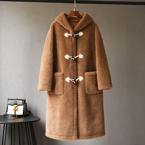 2021 new women autumn winter real coat soft natural sheep shearing wool jacket female plush genuine lamb fur hooded overcoat a48qqec, Black
2021 new women autumn winter real coat soft natural sheep shearing wool jacket female plush genuine lamb fur hooded overcoat a48qqec, Black