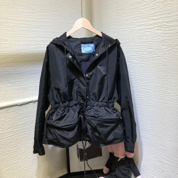 women's trench coats summer high-end design fashionable hooded jacket women loose comfortable personality functional wind coat, Tan;black
women's trench coats summer high-end design fashionable hooded jacket women loose comfortable personality functional wind coat, Tan;black