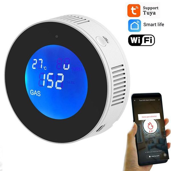 smart home control tuya wifi natural gas alarm sensor with temperature function combustible leak detector lcd display life app
smart home control tuya wifi natural gas alarm sensor with temperature function combustible leak detector lcd display life app