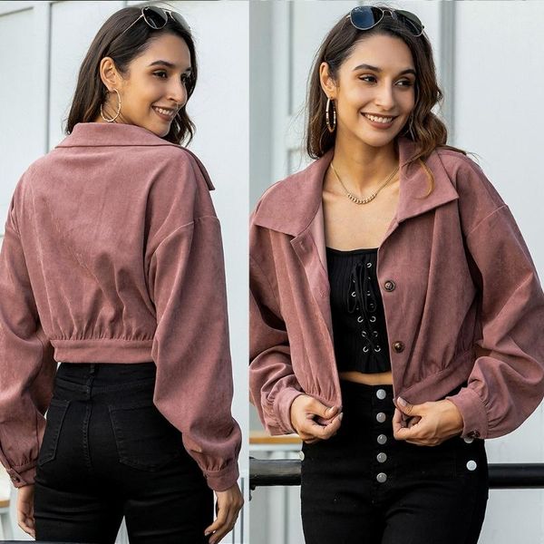 women's jackets women single breasted cropped jacket long sleeve turn-down collar coats cardigan, Black;brown
women's jackets women single breasted cropped jacket long sleeve turn-down collar coats cardigan, Black;brown