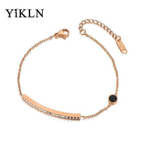 link, chain yikln sparkling cz crystal elbow charm bracelets for women girls trendy stainless steel black acrylic bracelet yb20083
link, chain yikln sparkling cz crystal elbow charm bracelets for women girls trendy stainless steel black acrylic bracelet yb20083