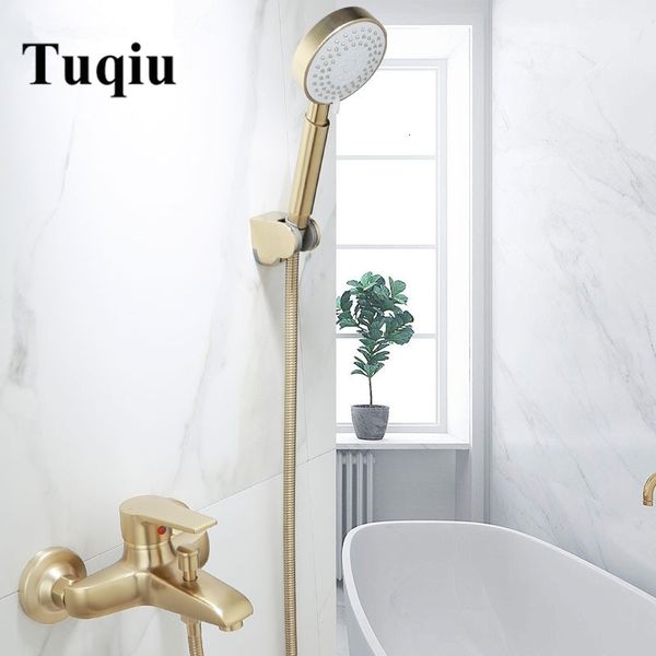 2021 new faucet set wall mounted brushed gold faucet, bathroom cold bath and shower mixer taps brass d6s8
2021 new faucet set wall mounted brushed gold faucet, bathroom cold bath and shower mixer taps brass d6s8
