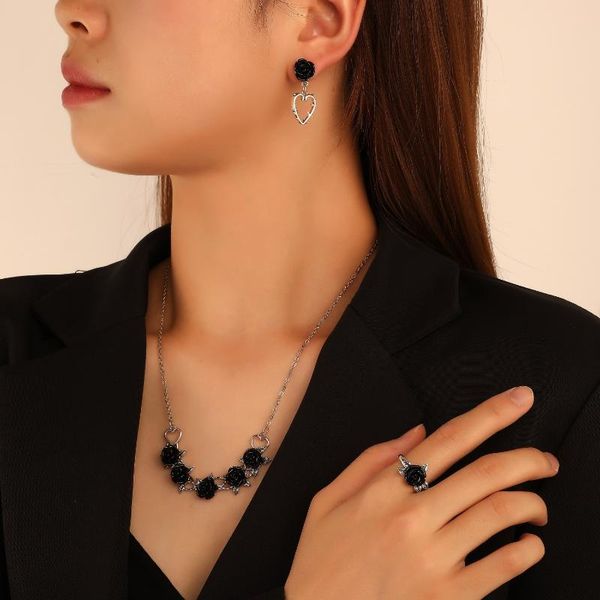 earrings & necklace love heart red rose pendant women girl lady gold color choker fashion jewelry for valentine's day gift, Silver
earrings & necklace love heart red rose pendant women girl lady gold color choker fashion jewelry for valentine's day gift, Silver