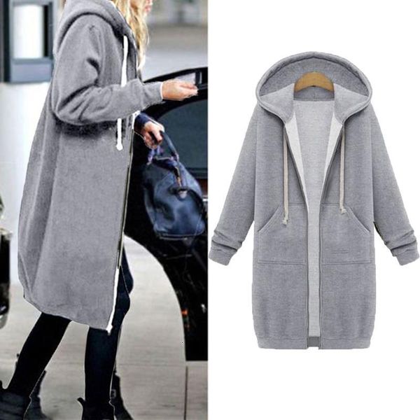 women hoodies sweatshirt winter casual oversize loose zipper women outwear fashion pocket drawstring warm female long hoodies, Black
women hoodies sweatshirt winter casual oversize loose zipper women outwear fashion pocket drawstring warm female long hoodies, Black