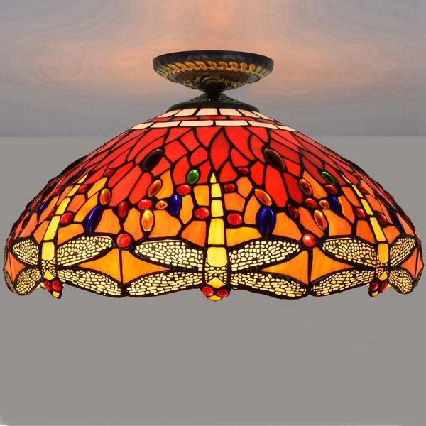 ceiling lights 45cm european-style red dragonfly tiffany multi-color glass restaurant bedroom corridor hallway lobby lamp
ceiling lights 45cm european-style red dragonfly tiffany multi-color glass restaurant bedroom corridor hallway lobby lamp