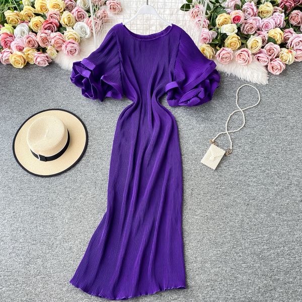 2021 casual round neck flare short sleeve pleated long vintage high waist ruffles female es fashion robe mujer 3u0b, Black;gray
2021 casual round neck flare short sleeve pleated long vintage high waist ruffles female es fashion robe mujer 3u0b, Black;gray