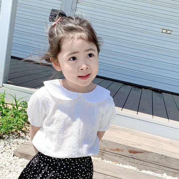 shirts 2021 summer children's white baby collar shirt female korean version of sweet short-sleeved, White;black
shirts 2021 summer children's white baby collar shirt female korean version of sweet short-sleeved, White;black