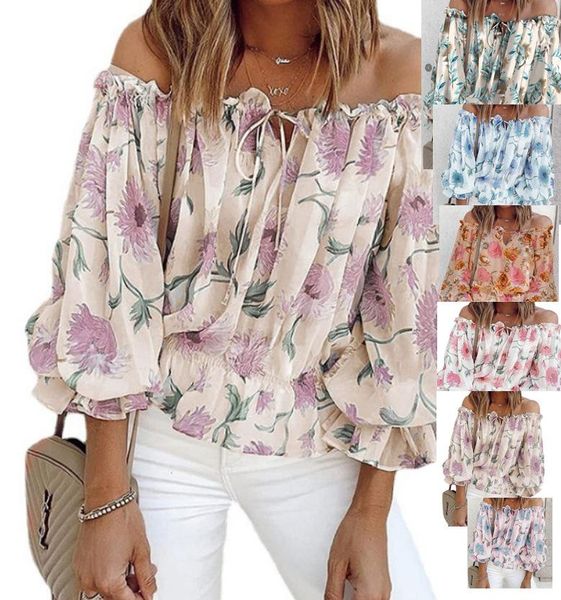 women's blouses & shirts 2021 spring summer women lace off shoulder floral print frill hem ruched blouse womens and, White
women's blouses & shirts 2021 spring summer women lace off shoulder floral print frill hem ruched blouse womens and, White