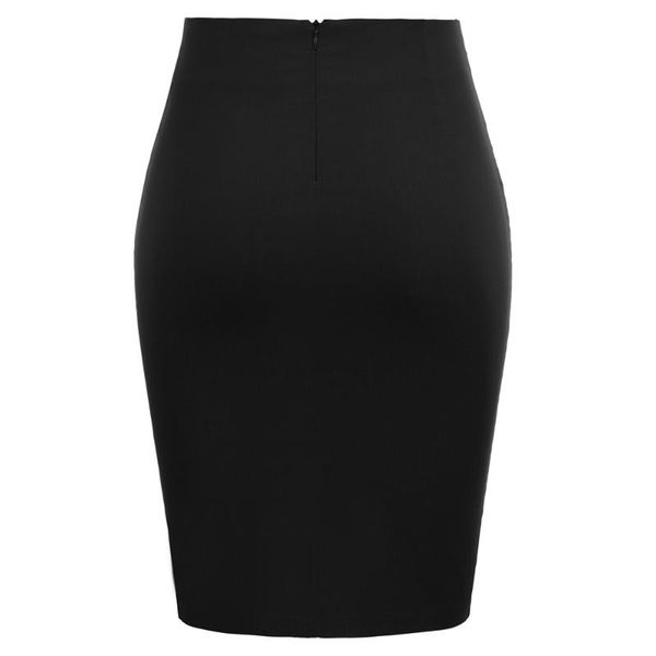 summer women's lady pencil skirts office solid color hips-wrapped pencil skirts, Black
summer women's lady pencil skirts office solid color hips-wrapped pencil skirts, Black