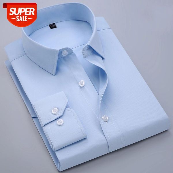 solid men dress shirts long sleeve usuality slim fit no chest pocket business formal shirts mens spring fall quality white blue #h533, White;black
solid men dress shirts long sleeve usuality slim fit no chest pocket business formal shirts mens spring fall quality white blue #h533, White;black
