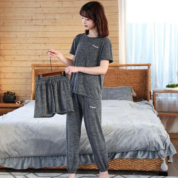 women's cotton pajamas red sleepwear set women pink pajama set long shirt pant shorts 3piece/suit casual homewear big size, Black;red
women's cotton pajamas red sleepwear set women pink pajama set long shirt pant shorts 3piece/suit casual homewear big size, Black;red