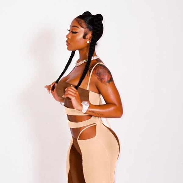 women's jumpsuits & rompers cutubly jumpsuit fahion spaghetti color patchwork hollow out strap split high elastic night club romper, Black;white
women's jumpsuits & rompers cutubly jumpsuit fahion spaghetti color patchwork hollow out strap split high elastic night club romper, Black;white