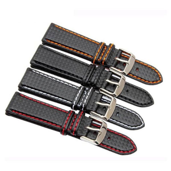 watch bands 18mm 20mm 21mm 22mm 23mm durable orange stitching carbon fiber mens black genuine leather with silver clasp watchband strap, Black;brown
watch bands 18mm 20mm 21mm 22mm 23mm durable orange stitching carbon fiber mens black genuine leather with silver clasp watchband strap, Black;brown