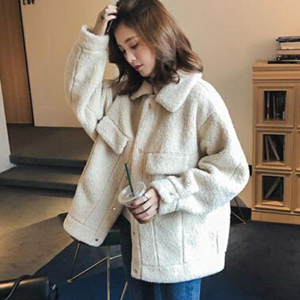 women's fur & faux women teddy coat autumn 2021 plush winter jacket turn-down collar plus size overcoat pdg1952, Black
women's fur & faux women teddy coat autumn 2021 plush winter jacket turn-down collar plus size overcoat pdg1952, Black