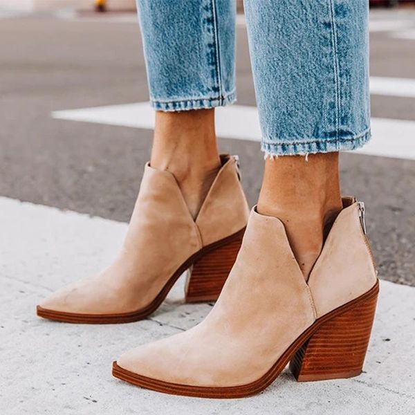boots fashion ankle pointed toe women's autumn zipper high heels woman shoes shallow ladies short booties female footwear 2021, Black
boots fashion ankle pointed toe women's autumn zipper high heels woman shoes shallow ladies short booties female footwear 2021, Black