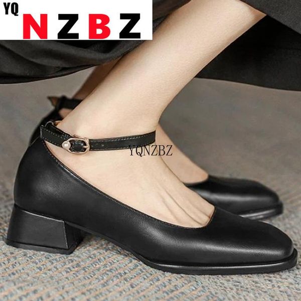dress shoes women's retro square head mary jane high heels 2021 autumn fashion mid-heel buckle sandals pu leather elegant, Black
dress shoes women's retro square head mary jane high heels 2021 autumn fashion mid-heel buckle sandals pu leather elegant, Black