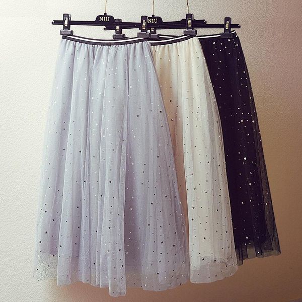 skirts fashion tulle women high waisted mesh sequin stars tutu party festa mori harajuku pleated midi skirt femme, Black
skirts fashion tulle women high waisted mesh sequin stars tutu party festa mori harajuku pleated midi skirt femme, Black