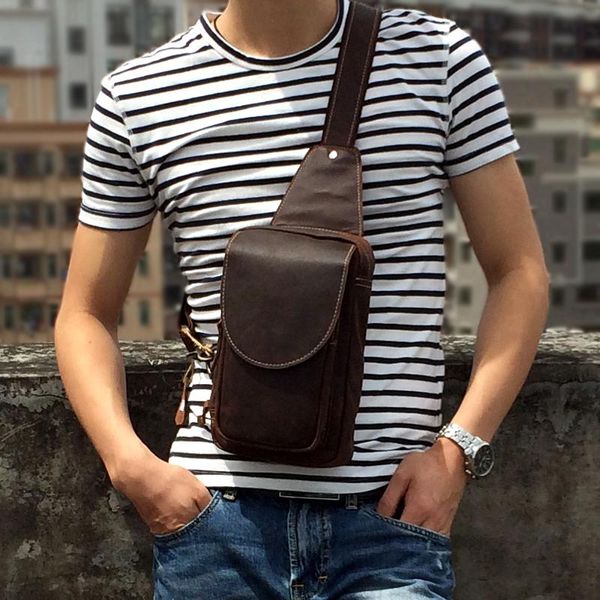 waist bags nesitu vintage brown thick genuine leather men chest bag durable crazy horse male messenger m8067
waist bags nesitu vintage brown thick genuine leather men chest bag durable crazy horse male messenger m8067