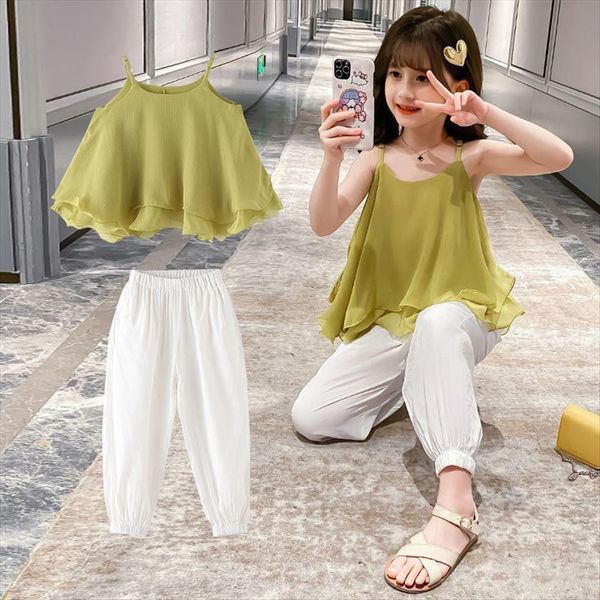 girls casual summer sets child fashion two piece suit childrens clothing 12 girl clothes 8 color sling 9 years, White
girls casual summer sets child fashion two piece suit childrens clothing 12 girl clothes 8 color sling 9 years, White