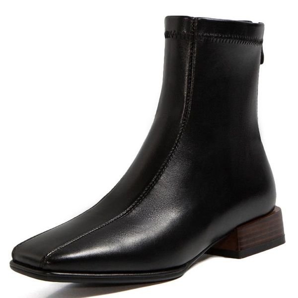 boots basic women's ankle autumn winter concise short low heels back zipper shoes woman leather fashion footwear, Black
boots basic women's ankle autumn winter concise short low heels back zipper shoes woman leather fashion footwear, Black