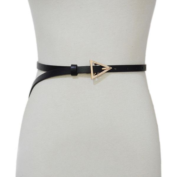 new women's fashion decoration casual belt triangle alloy pin buckle thin pu belt versatile dress, Black;brown
new women's fashion decoration casual belt triangle alloy pin buckle thin pu belt versatile dress, Black;brown