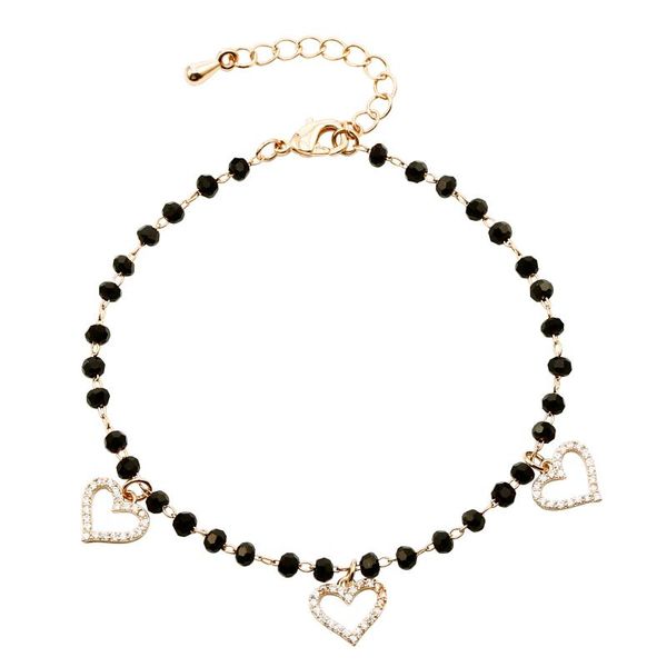 charm bracelets hollow heart cross adjustable bracelet for woman cubic zirconia black beads never fade trendy female jewelry 2021, Golden;silver
charm bracelets hollow heart cross adjustable bracelet for woman cubic zirconia black beads never fade trendy female jewelry 2021, Golden;silver