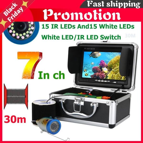fish finder 1000tvl underwater fishing camera double lamp 30 leds 7" inch 15m 30m 50m night vision sea /ice fishfinder
fish finder 1000tvl underwater fishing camera double lamp 30 leds 7" inch 15m 30m 50m night vision sea /ice fishfinder