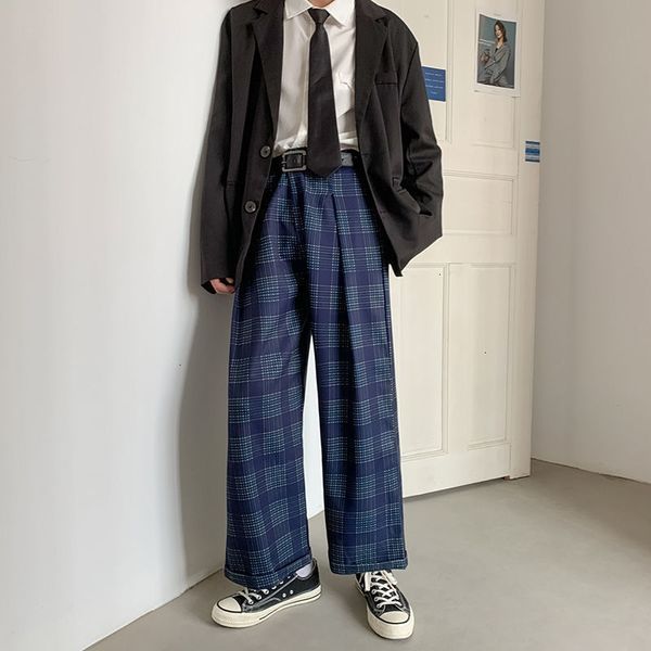 2021 spring plaid men's fashion retro casual men streetwear hip-hop straight wide-leg pants mens trousers mgip, Black
2021 spring plaid men's fashion retro casual men streetwear hip-hop straight wide-leg pants mens trousers mgip, Black