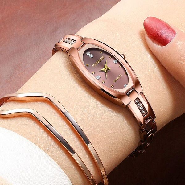 wristwatches 2021 small tungsten steel watch women crystal diamond lady wrist clock montre femme relogio feminino, Slivery;brown
wristwatches 2021 small tungsten steel watch women crystal diamond lady wrist clock montre femme relogio feminino, Slivery;brown