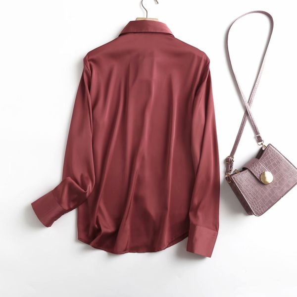 2021 new satin blouse solid long sleeve blouses women base blusas fd69, White
2021 new satin blouse solid long sleeve blouses women base blusas fd69, White