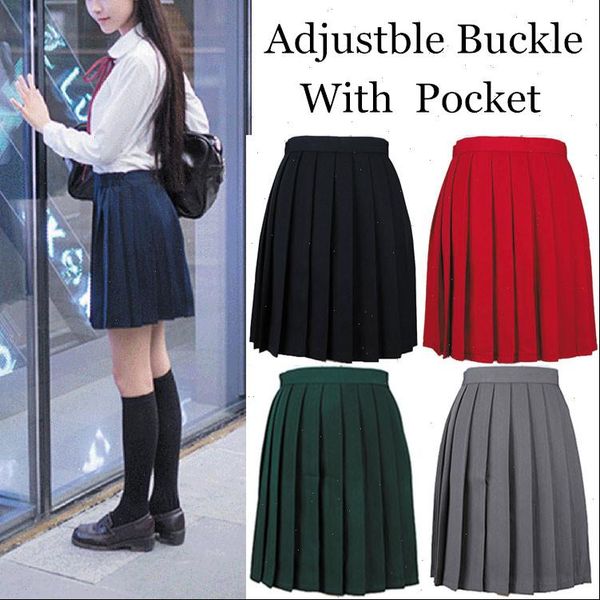 women summer jk sailor school uniform skirt mori girl harajuku japanese preppy style high waist pocket short pleated skirt, Black
women summer jk sailor school uniform skirt mori girl harajuku japanese preppy style high waist pocket short pleated skirt, Black