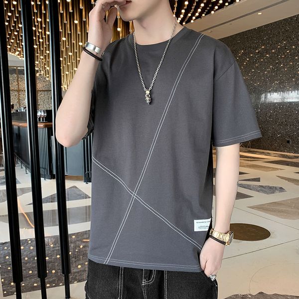 men's t shirts short sleeve t-shirt summer 2021 cotton loose brand ins bottomed shirt youth leisure top, White;black
men's t shirts short sleeve t-shirt summer 2021 cotton loose brand ins bottomed shirt youth leisure top, White;black