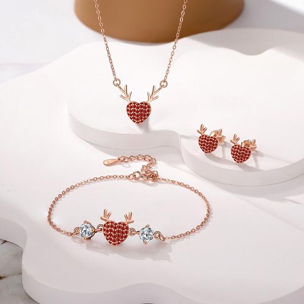 chains 925 sterling silver love fawn necklace earrings bracelet fashion versatile jewelry tanabata suit for girlfriend gift
chains 925 sterling silver love fawn necklace earrings bracelet fashion versatile jewelry tanabata suit for girlfriend gift