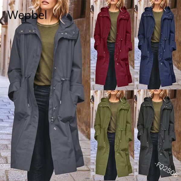 women's trench coats wepbel women plus size jackets drawstring long coat mid-length fashionable slim fit sleeve outwear, Tan;black
women's trench coats wepbel women plus size jackets drawstring long coat mid-length fashionable slim fit sleeve outwear, Tan;black