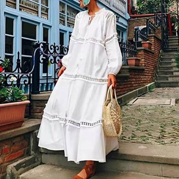 casual dresses women fashion solid colors hollow out long sleeve v-neck bohemia ladies pocket party loose maxi dress vestidos#g3, Black;gray
casual dresses women fashion solid colors hollow out long sleeve v-neck bohemia ladies pocket party loose maxi dress vestidos#g3, Black;gray