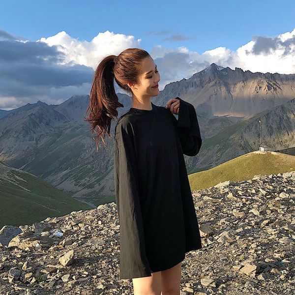t-shirts women korean clothes solid color loose all-match leisure simple t shirt long sleeve o-neck white
t-shirts women korean clothes solid color loose all-match leisure simple t shirt long sleeve o-neck white