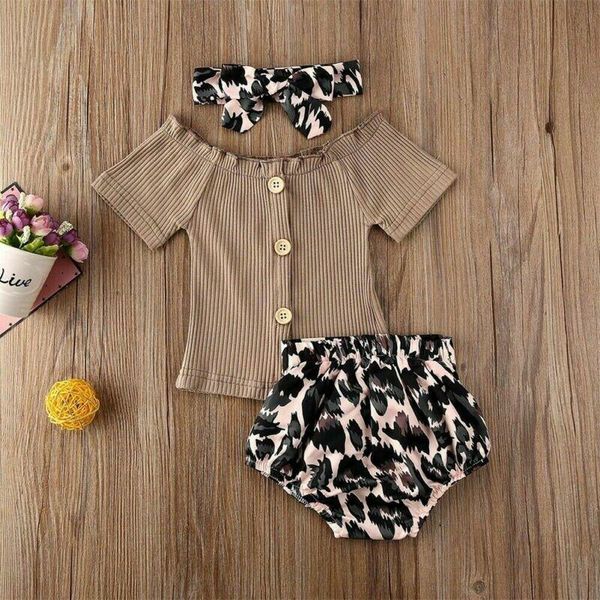 clothing sets 3pcs born baby casual girl kid leopard pants headband outfit set clothes, White
clothing sets 3pcs born baby casual girl kid leopard pants headband outfit set clothes, White