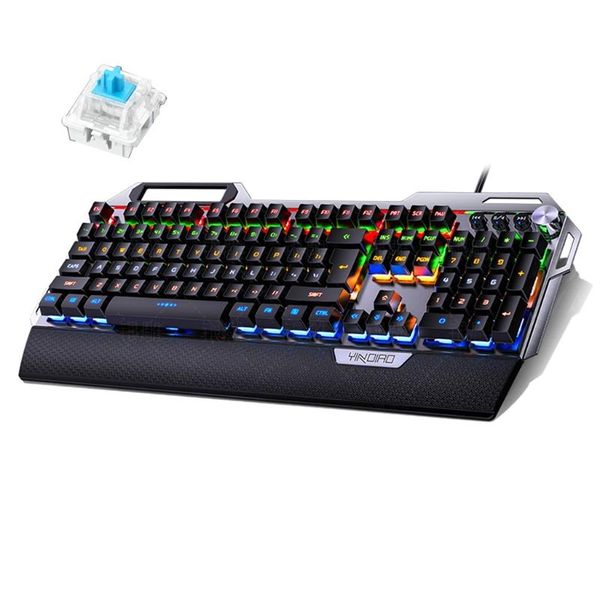 104keys usb 7 color rgb aluminum alloy esports gaming keyboard with mobile phone stand volume adjustment knob
104keys usb 7 color rgb aluminum alloy esports gaming keyboard with mobile phone stand volume adjustment knob