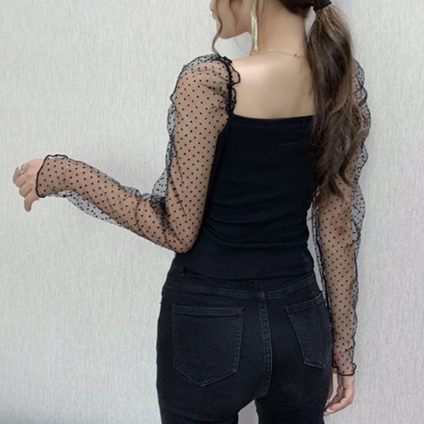 2021 new spring fall korean clothes t-shirt girl chic shiny diamonds long sleeve patchwork dot mesh cotton women tees t0d107a 7n2i, White
2021 new spring fall korean clothes t-shirt girl chic shiny diamonds long sleeve patchwork dot mesh cotton women tees t0d107a 7n2i, White