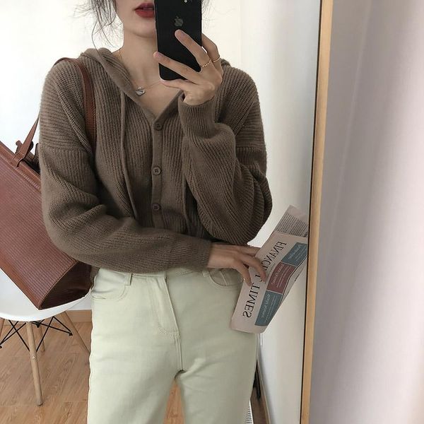 women's knits & tees 2021 autumn sweater women loose outer wear and winter knitted cardigan jacket korean sweaters ropa mujer, White
women's knits & tees 2021 autumn sweater women loose outer wear and winter knitted cardigan jacket korean sweaters ropa mujer, White