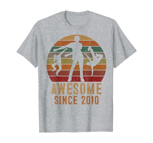 floss awesome since 2010 9 year old gift 9th birthday t-shirt, White;black 
floss awesome since 2010 9 year old gift 9th birthday t-shirt, White;black