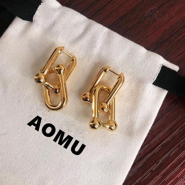 dangle & chandelier aomu 2021 geometric thick link earrings brass gold long drop for women stylish celebrity splice jewelry, Silver
dangle & chandelier aomu 2021 geometric thick link earrings brass gold long drop for women stylish celebrity splice jewelry, Silver