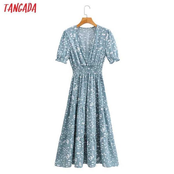tangada summer women blue leopard print french style dress short sleeve ladies midi dress vestidos 1f199 210609, Black;gray
tangada summer women blue leopard print french style dress short sleeve ladies midi dress vestidos 1f199 210609, Black;gray