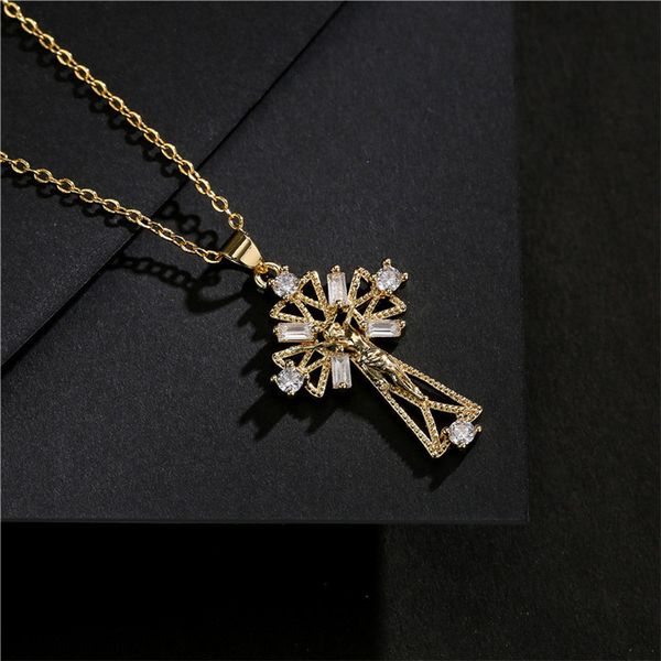personality trend jesus cross pendant hollow out design aaa zircon necklace religious jewelry, Silver
personality trend jesus cross pendant hollow out design aaa zircon necklace religious jewelry, Silver